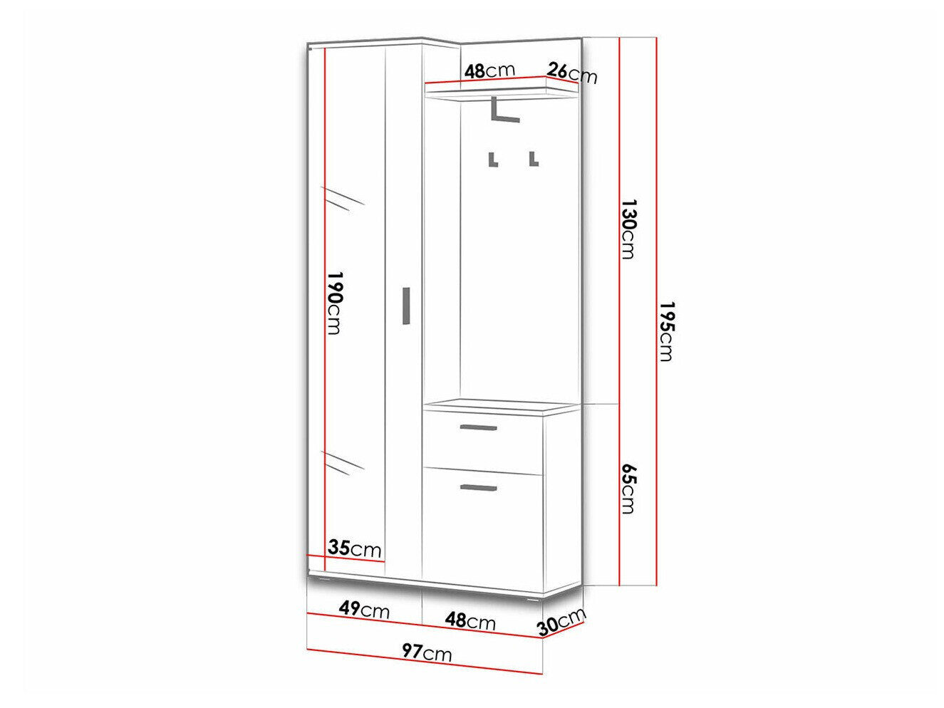 Entrésæt Pavo (Artisan eg + Sort)
