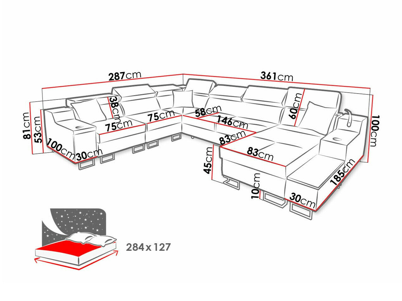 Hjørnesofa Sarasota 160 (Uttario Velvet 2967 + Uttario Velvet 2973)