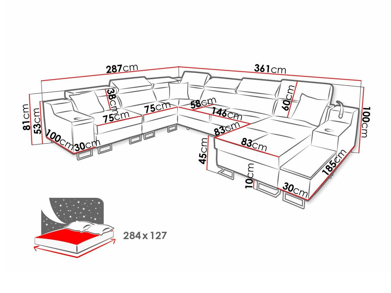 Hjørnesofa Sarasota 160 (Uttario Velvet 2979 + Uttario Velvet 2980)