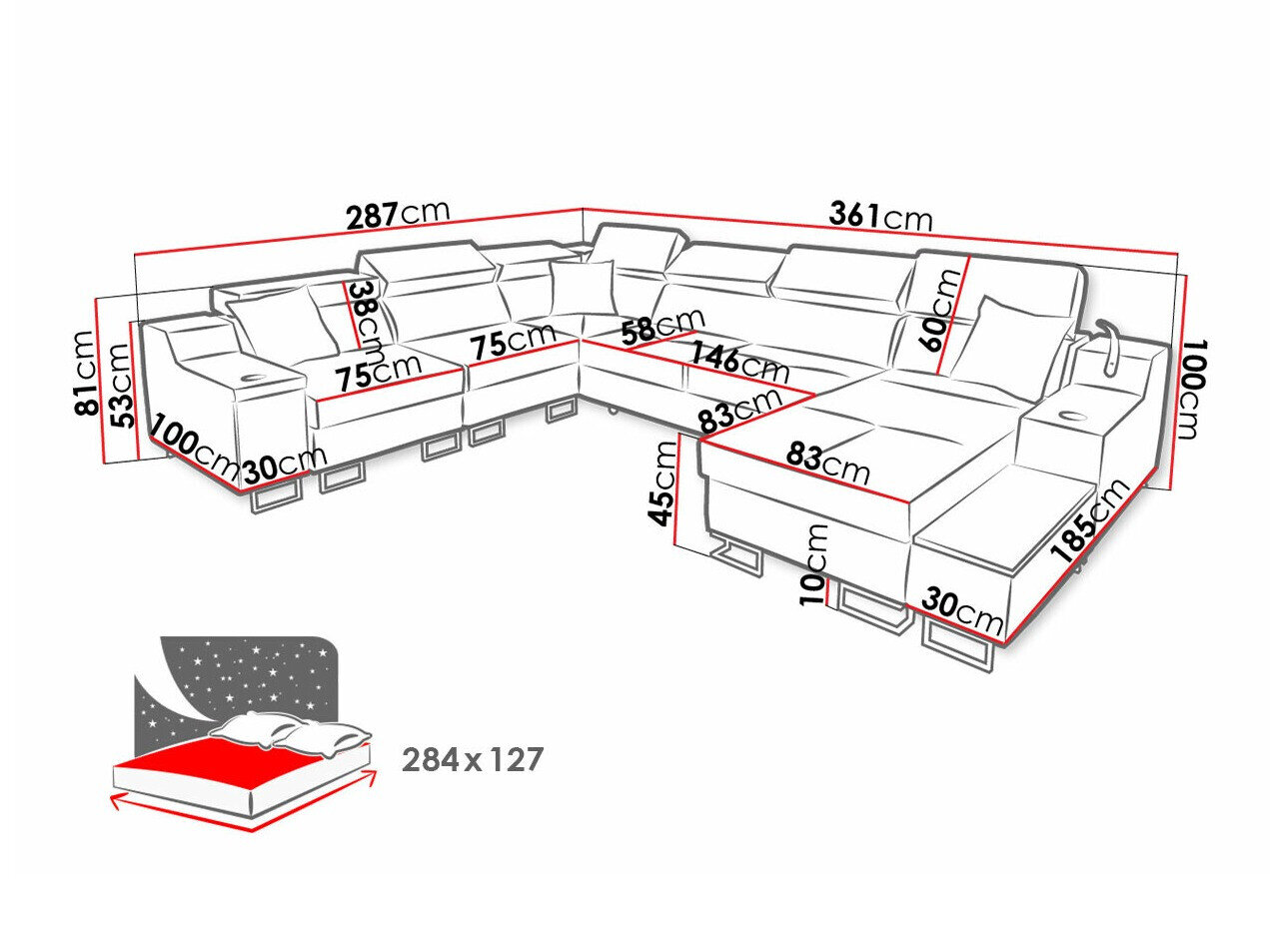 Hjørnesofa Sarasota 160 (Uttario Velvet 2979 + Uttario Velvet 2980)
