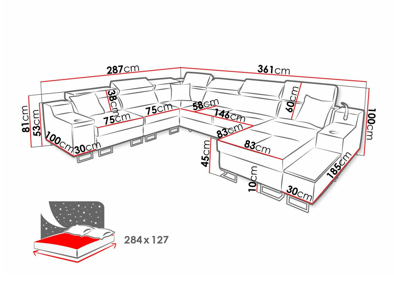 Hjørnesofa Sarasota 160 (Uttario Velvet 2980 + Uttario Velvet 2973)