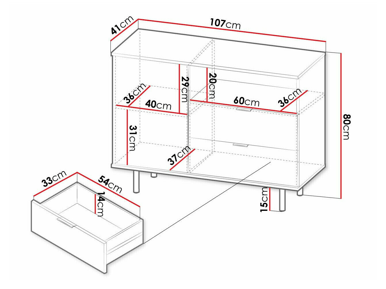 Kommode Virdomi 100 (Kashmir)