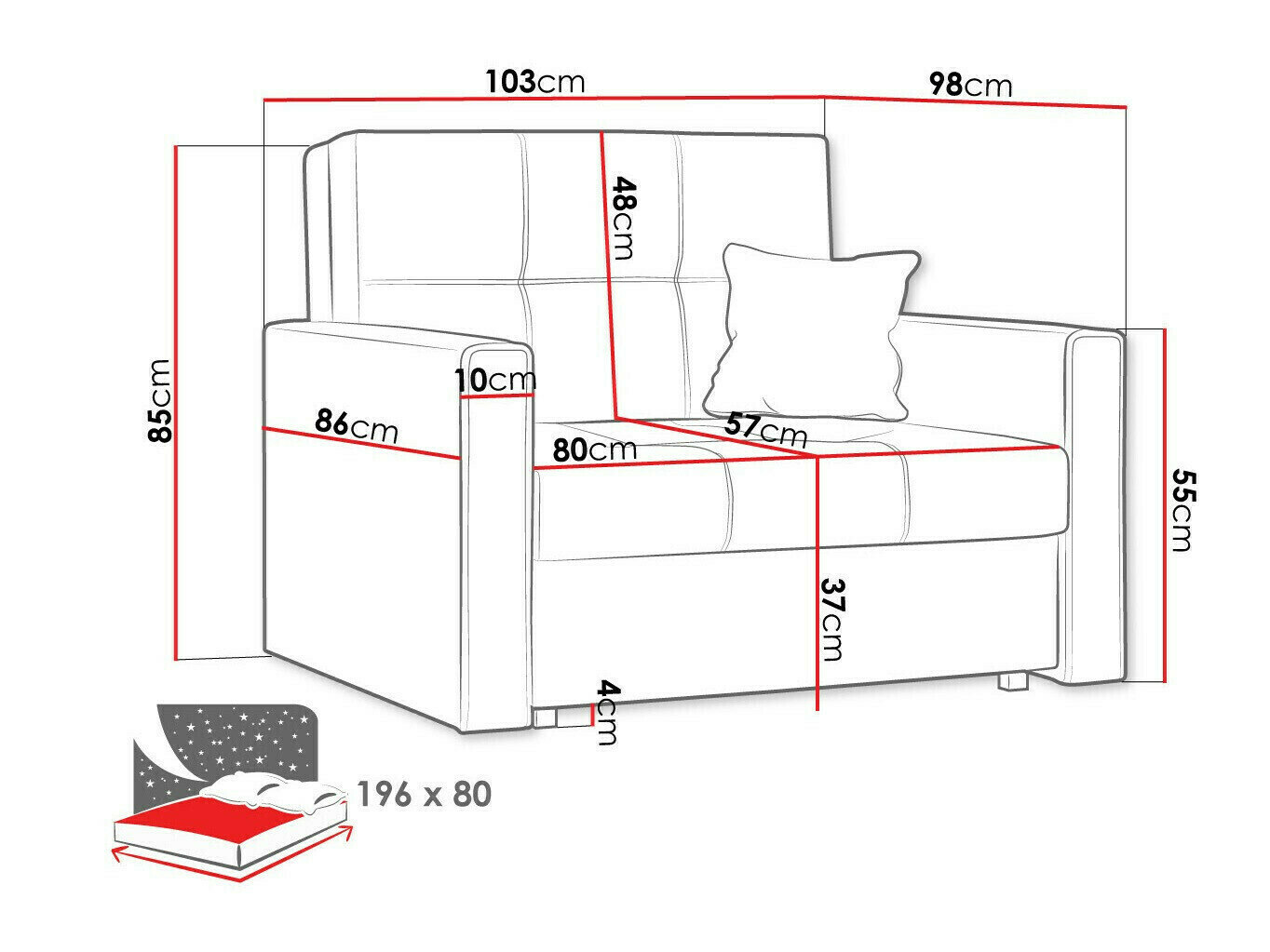 Lænestol Columbus 104 (Spirit 12)