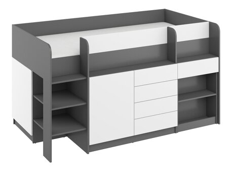 Køjeseng Gilroy 116 (Grafit + Hvid)