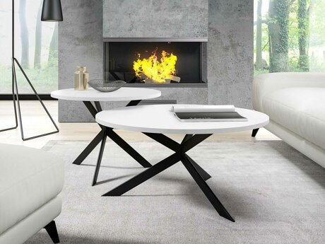Diivanilaudade komplekt Oswego 108 (Valge + Must)