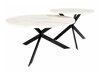 Sofabordssæt Oswego 108 (Hvid marmor + Sort)