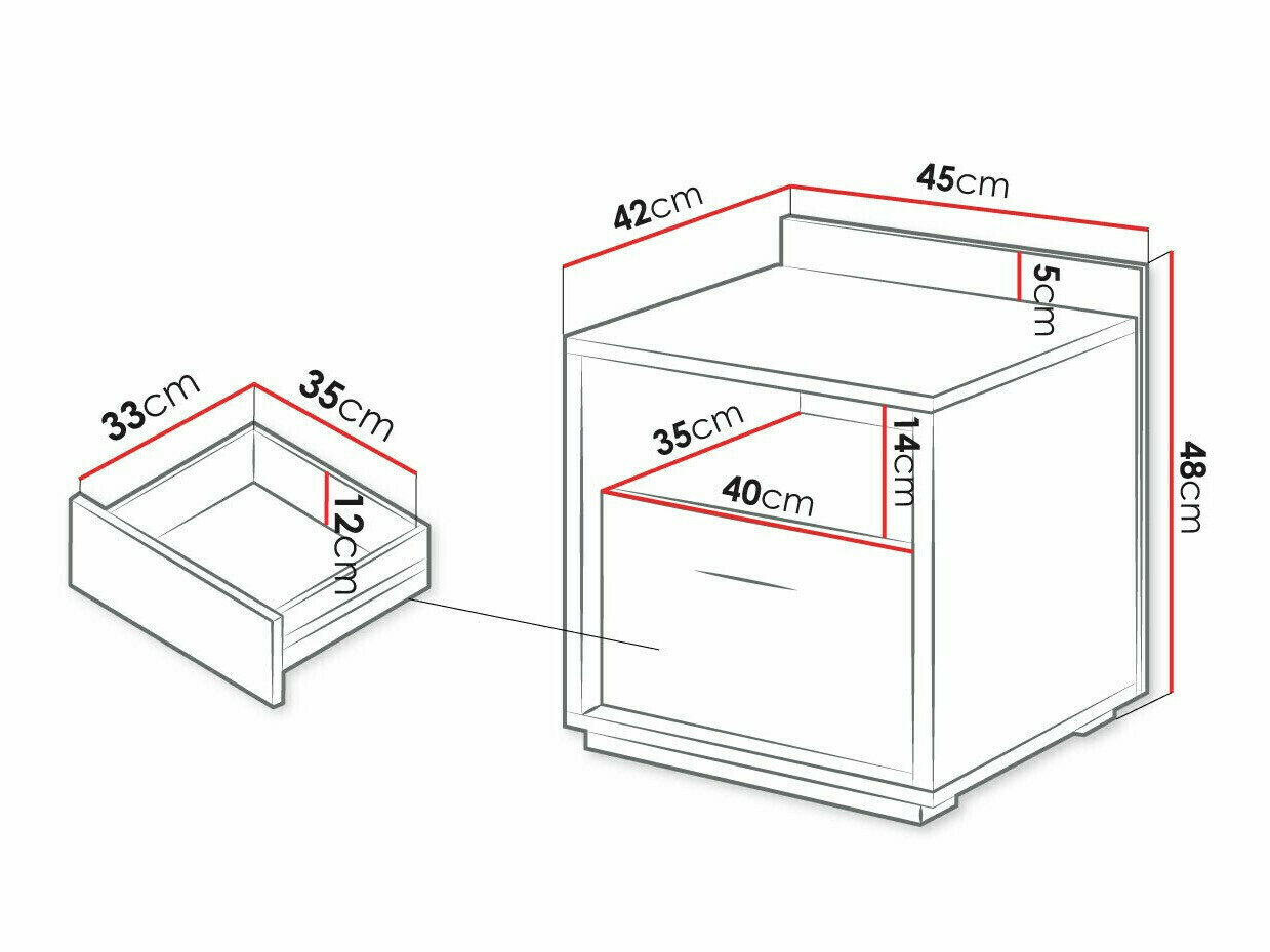 Table de chevet Orlveno 109