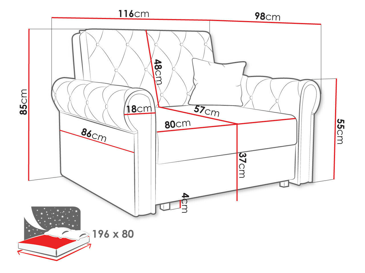 Lænestol Aelara I (Paros 2)