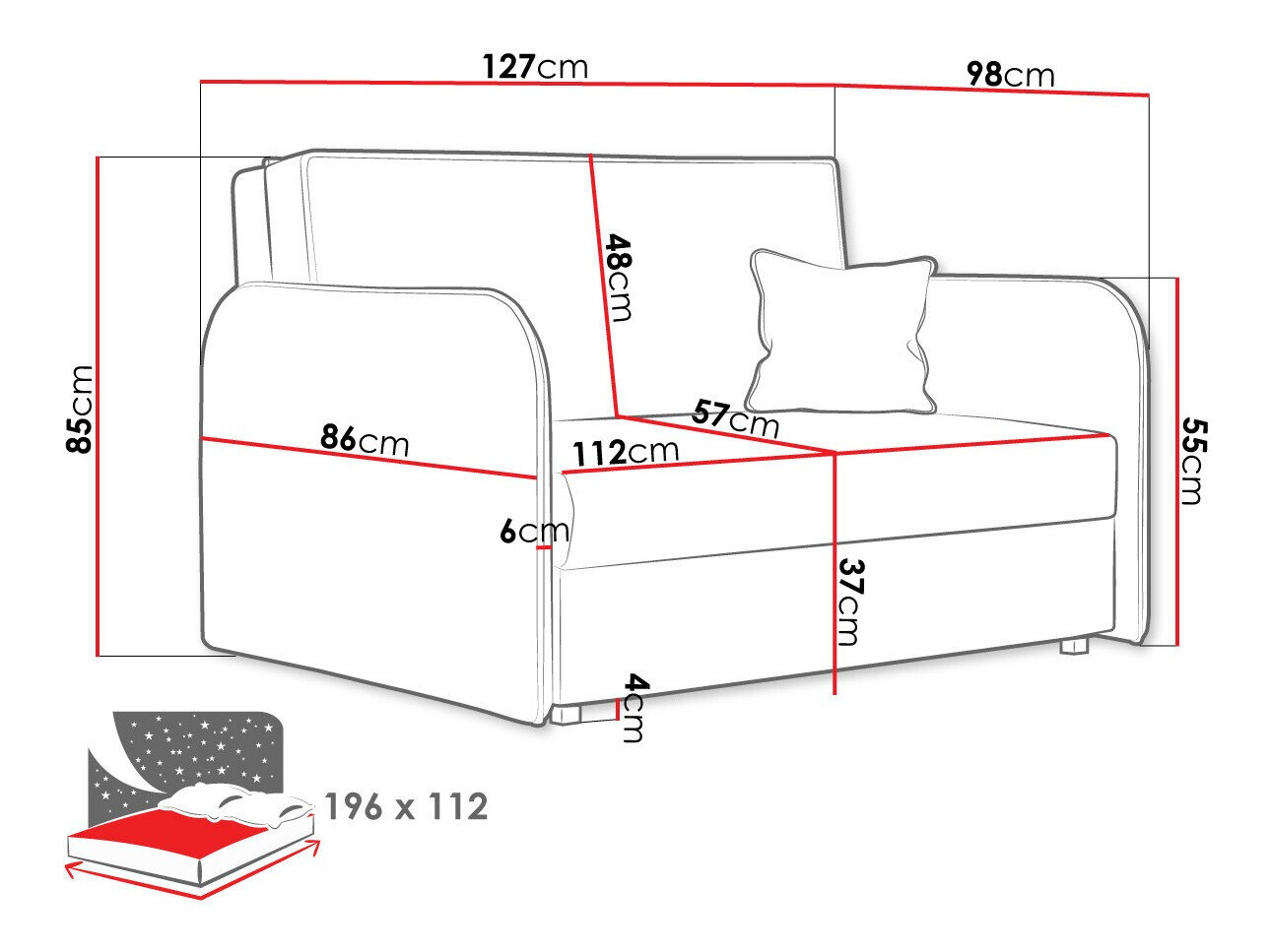 Sovesofa Lirael II (Mono 232)