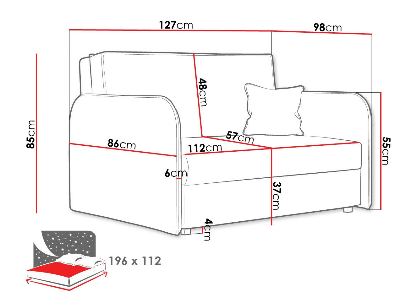 Sovesofa Lirael II (Mono 235)
