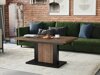 Transformeerbare salontafel Glendale 103 (Donkere eik + Zwart)