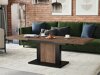 Transformeerbare salontafel Glendale 103 (Donkere eik + Zwart)
