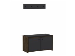 Set de hol Kailua 1765 (Antracit + Lemn închis la culoare)