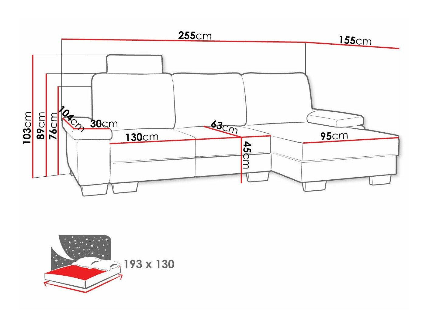 Hjørnesofa Lincoln 182 (Barrel 03)