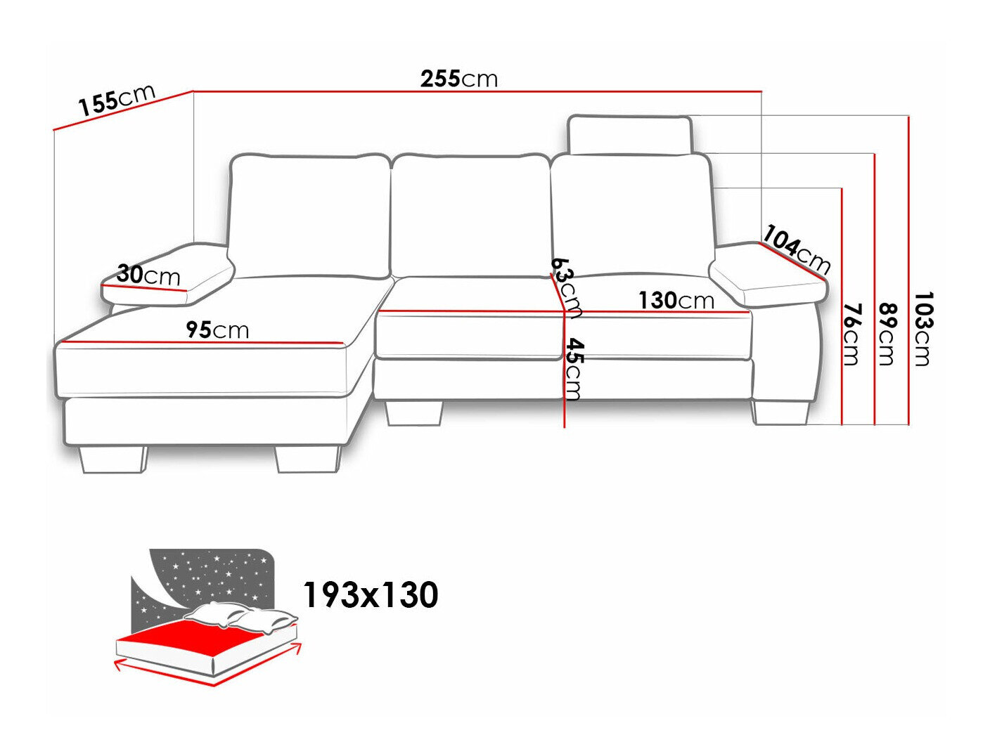 Hjørnesofa Lincoln 182 (Barrel 83)