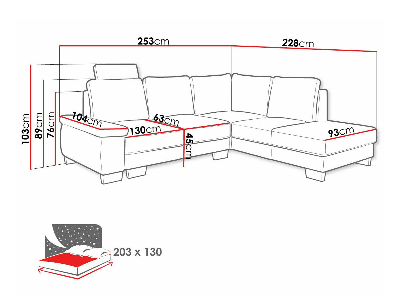 Hjørnesofa Lincoln 183 (Barrel 19)