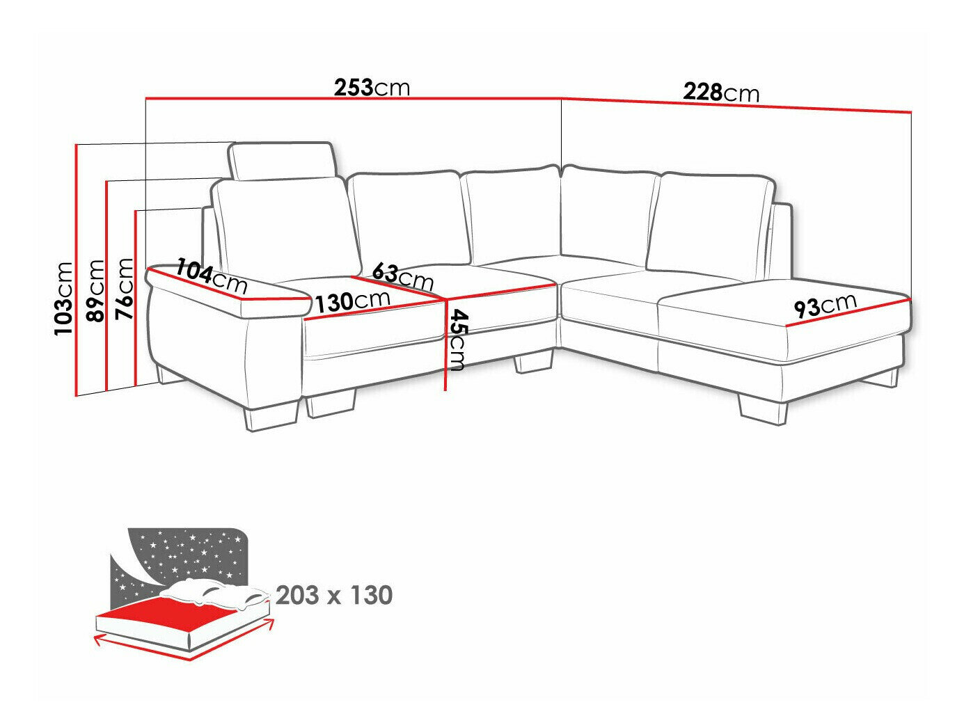 Hjørnesofa Lincoln 183 (Barrel 97)