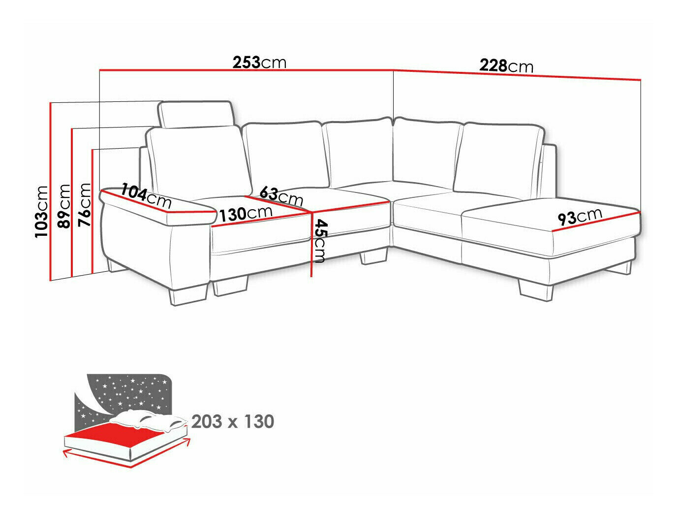 Hjørnesofa Lincoln 183 (Barrel 97)