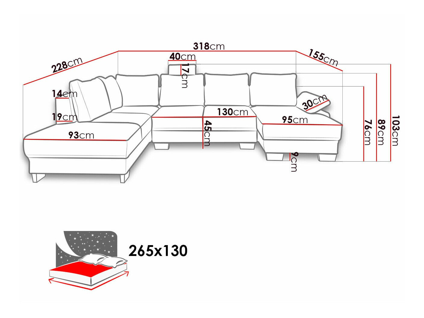 Hjørnesofa Lincoln 184 (Barrel 83)
