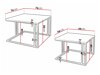 Salontafel set Comfivo 178 (Wit + Gouden)