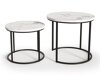 Salontafel set Houston 951 (Wit marmer + Zwart)