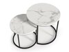 Salontafel set Houston 951 (Wit marmer + Zwart)