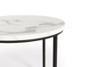 Salontafel set Houston 951 (Wit marmer + Zwart)