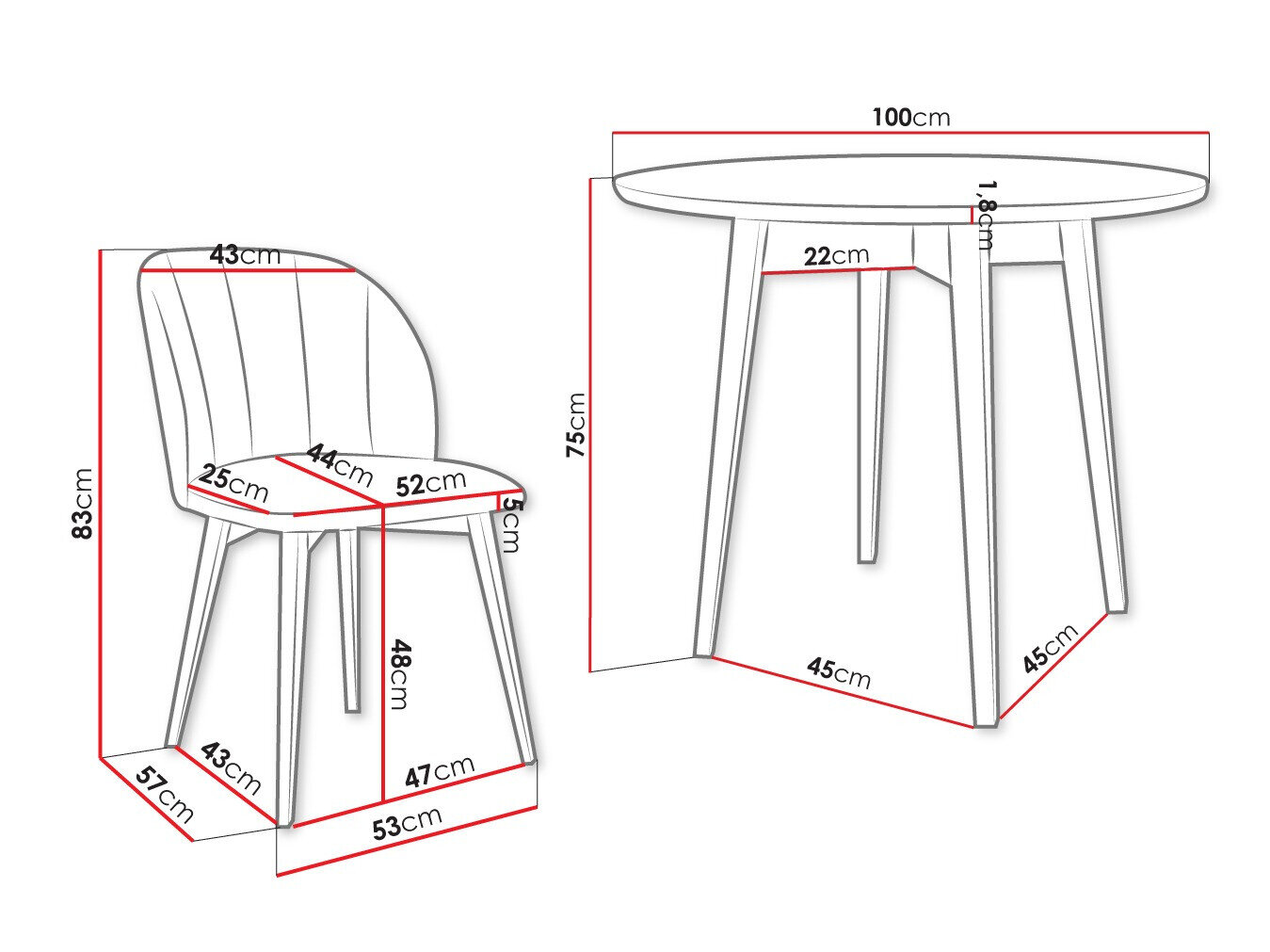 Spisestuesæt Racine 127 (Sort + Magic Velvet 2216)