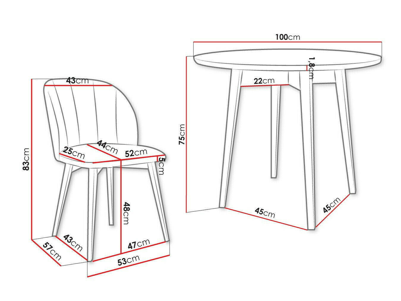 Spisestuesæt Racine 127 (Sort + Magic Velvet 2217)
