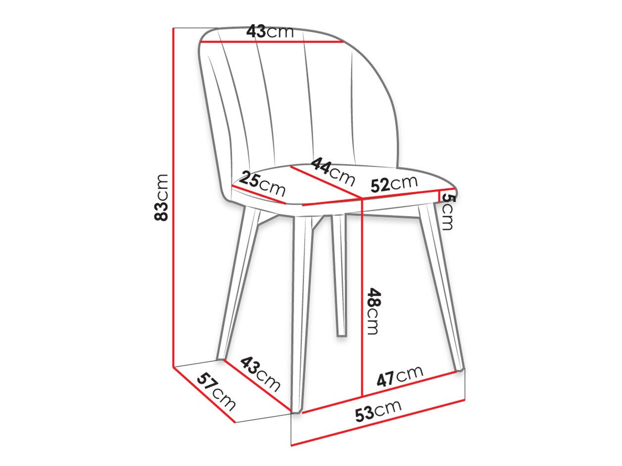 Stol Racine 104 (Sort + Magic Velvet 2216)