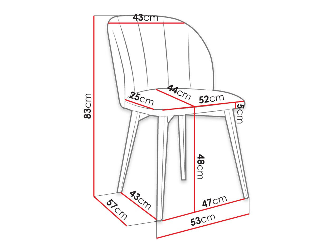 Stol Racine 104 (Sort + Magic Velvet 2217)