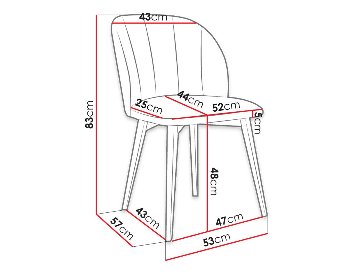 Stol Racine 104 (Sort + Magic Velvet 2219)