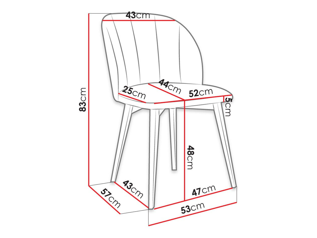 Stol Racine 104 (Sort + Magic Velvet 2250)