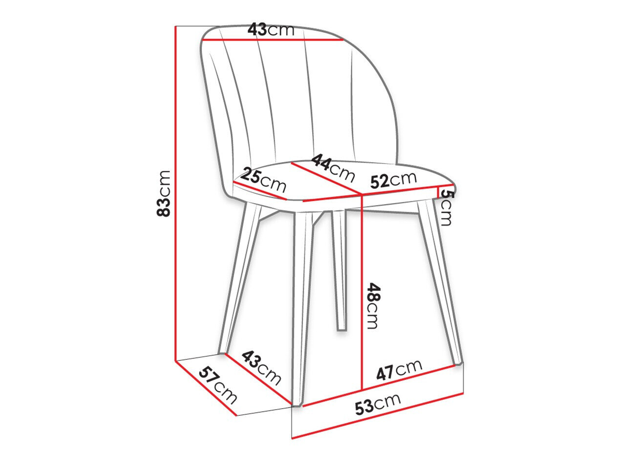 Stol Racine 104 (Sort + Magic Velvet 2258)