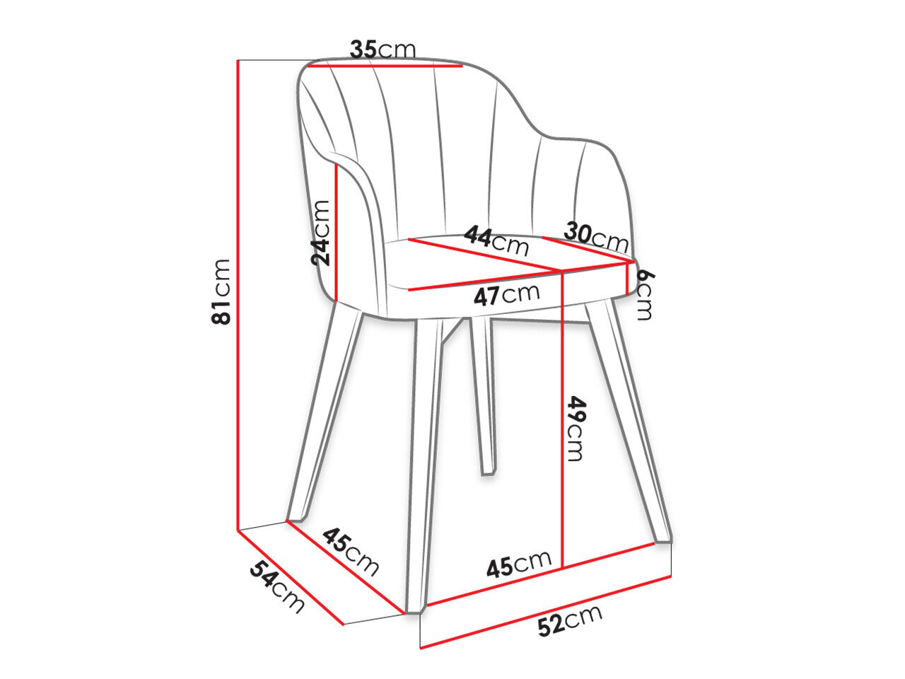 Stol Racine 105 (Sort + Magic Velvet 2258)