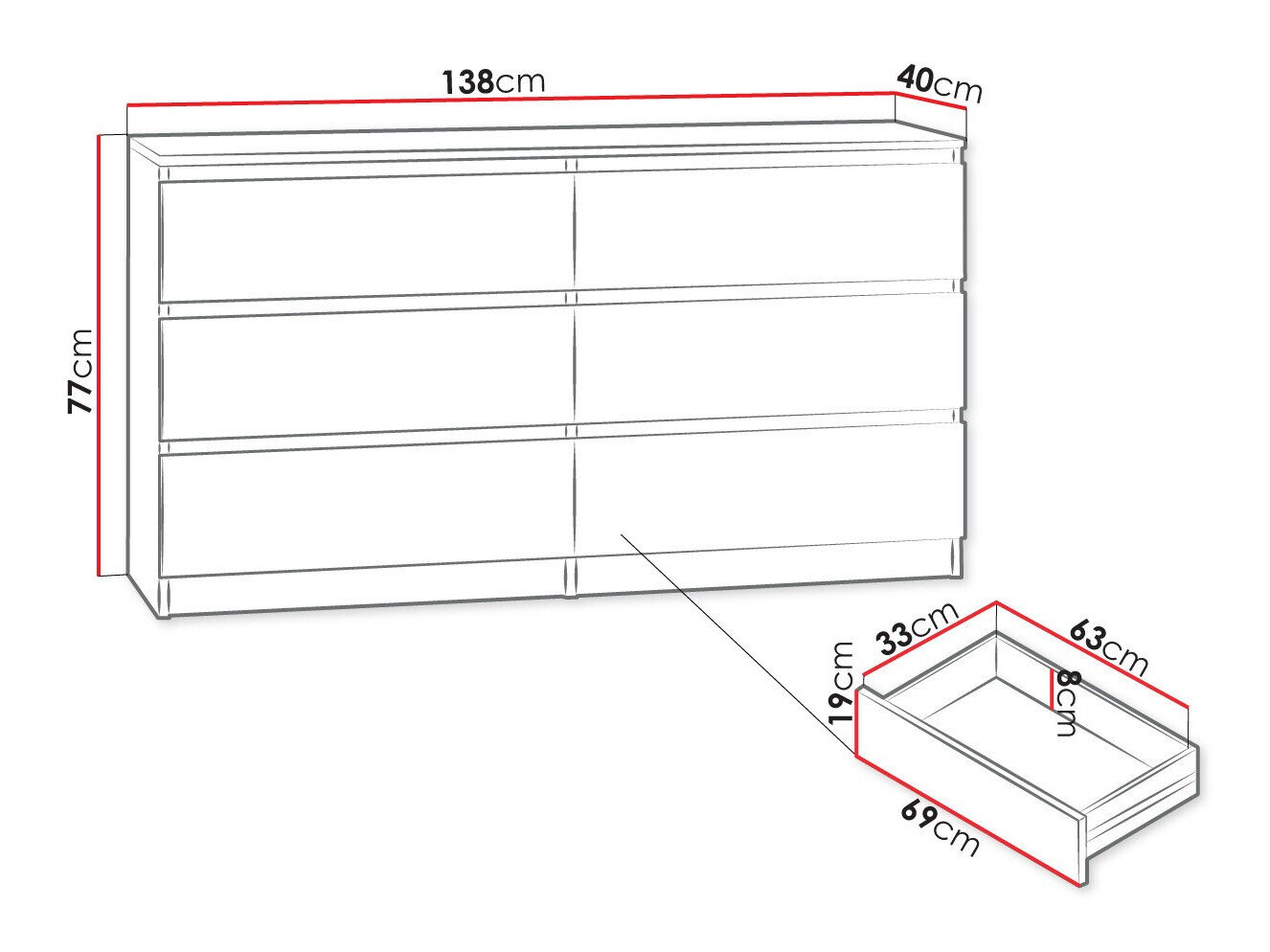 Kommode Comfivo Structor II (Hvid)