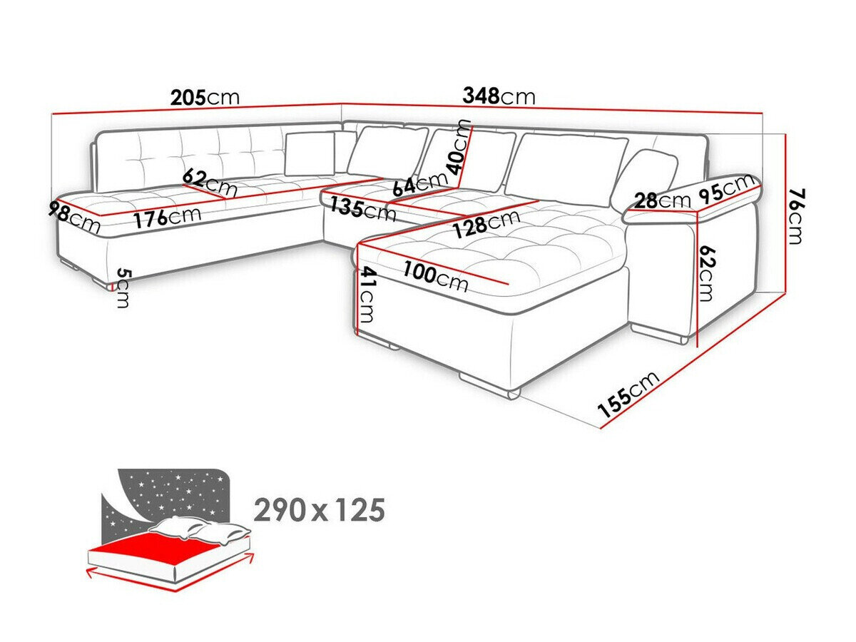 Hjørnesofa Comfivo Gemma VI (Magic Velvet 2225-151 + Venus Velvet 2941)