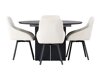 Eetkamerset Dallas 4335 (Zwart + Beige)