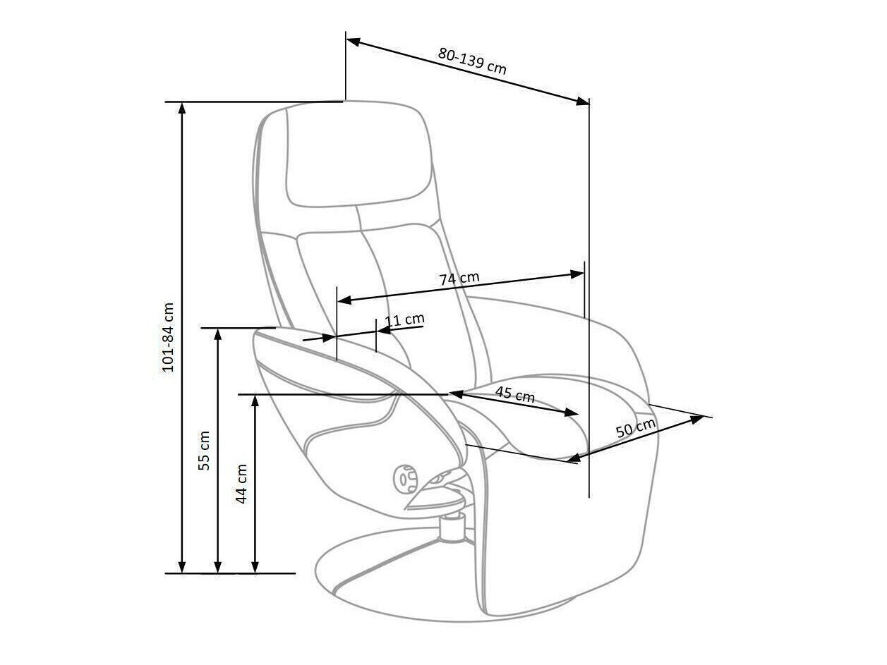 Relaxfauteuil Houston 492 (Beige)