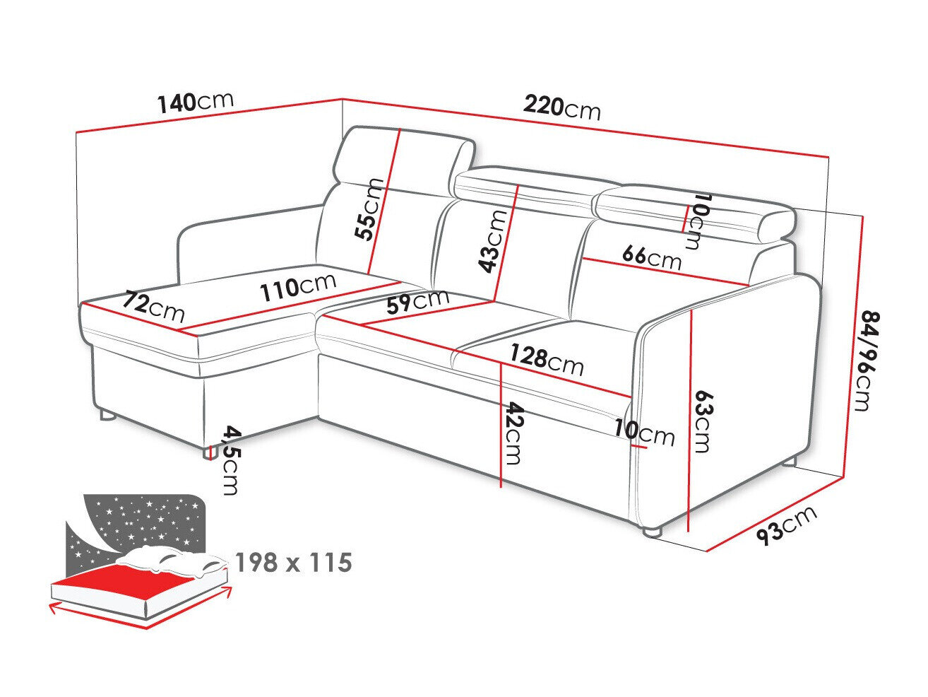 Hjørnesofa Temple 127 (Enjoy New 21)