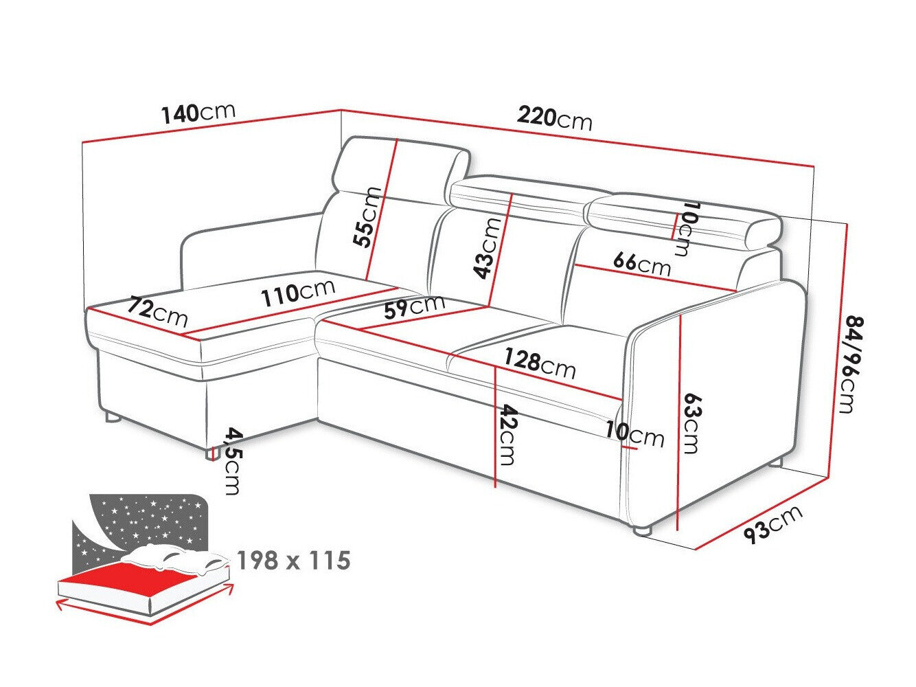 Hjørnesofa Temple 127 (Enjoy New 3)