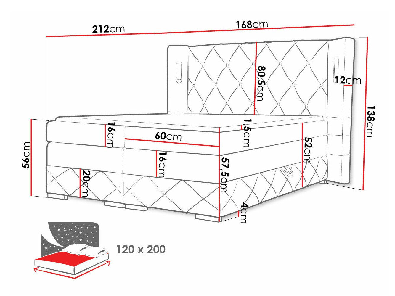 Boxspring Historia (Kameleon 48)