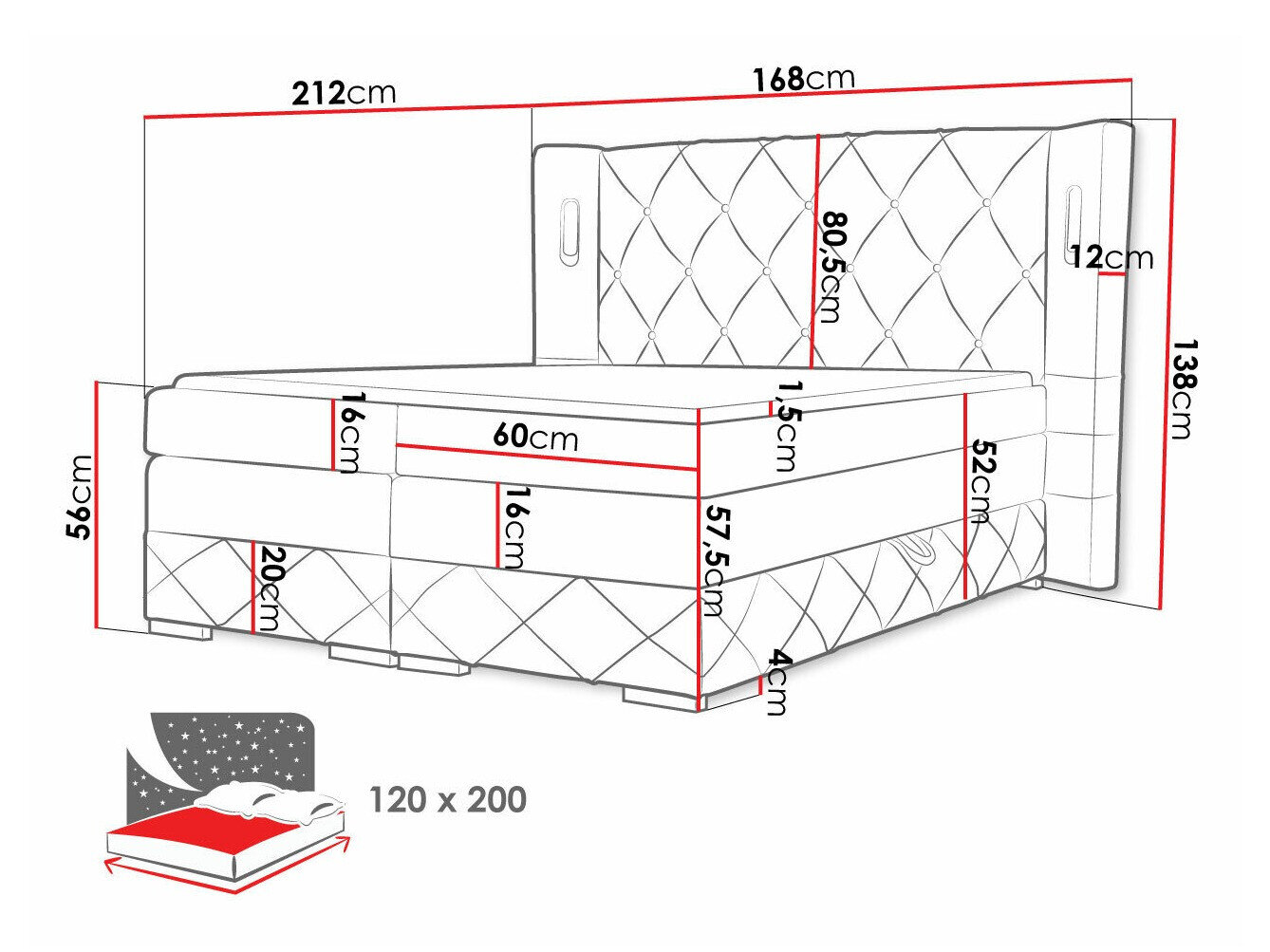 Boxspring Historia (Kameleon 84)