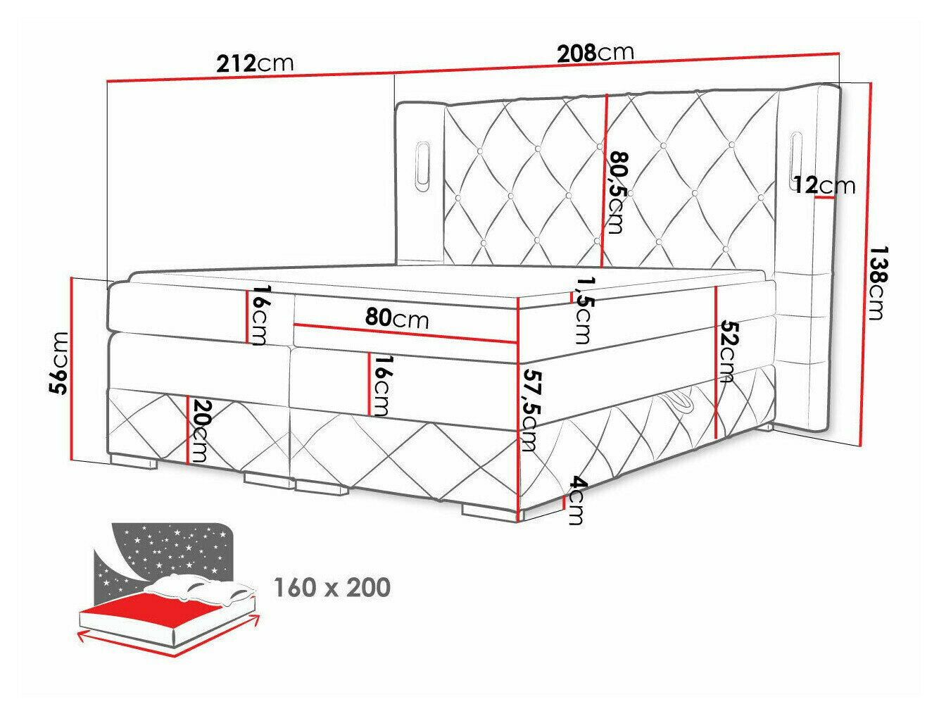 Boxspring Historia (Kameleon 92)