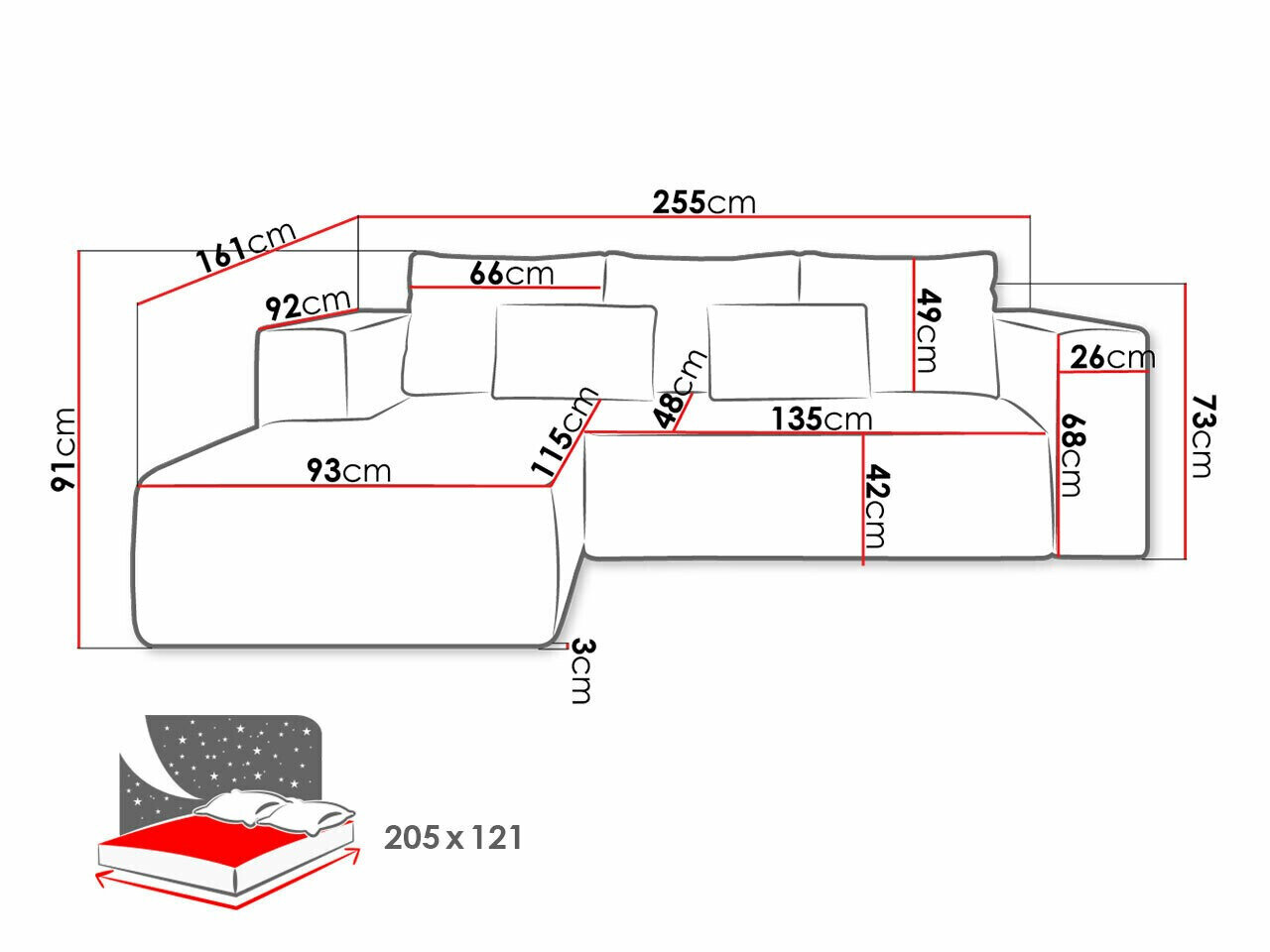 Hoekbank Arvada 116 (Poso 01)