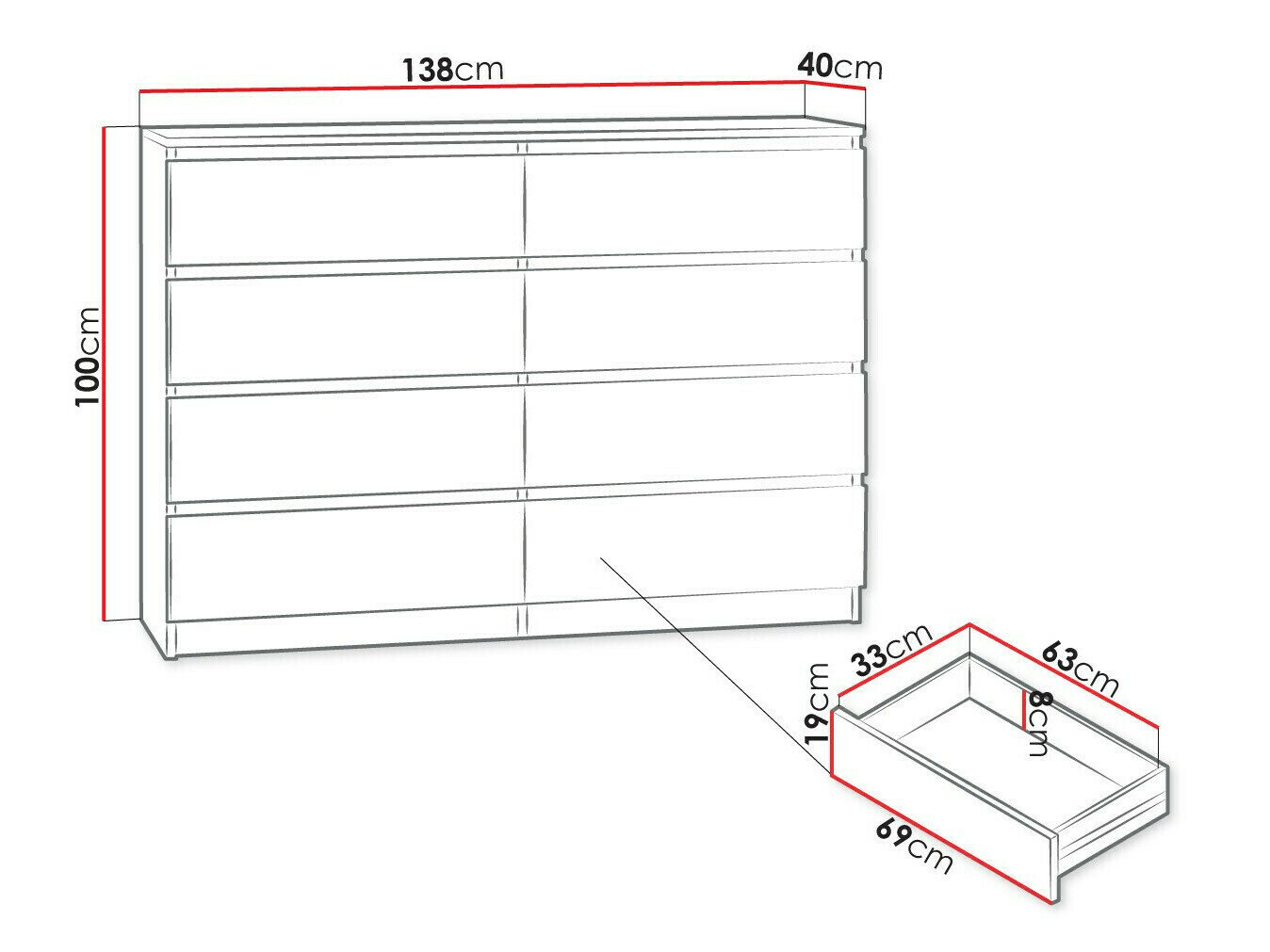 Kommode Comfivo Structor III (Sort)