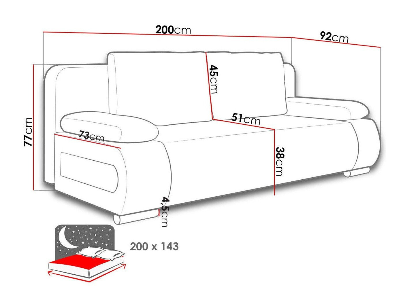 Sovesofa Comfivo Pudor (Wave 09)
