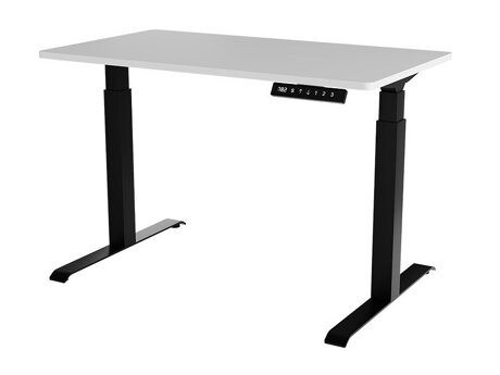 In hoogte verstelbaar bureau Charlotte 194 (Wit + Zwart)
