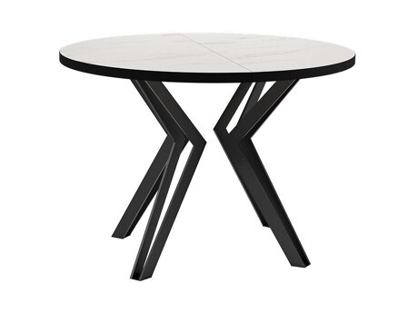 Bord Oswego 111 (Hvid marmor + Sort)