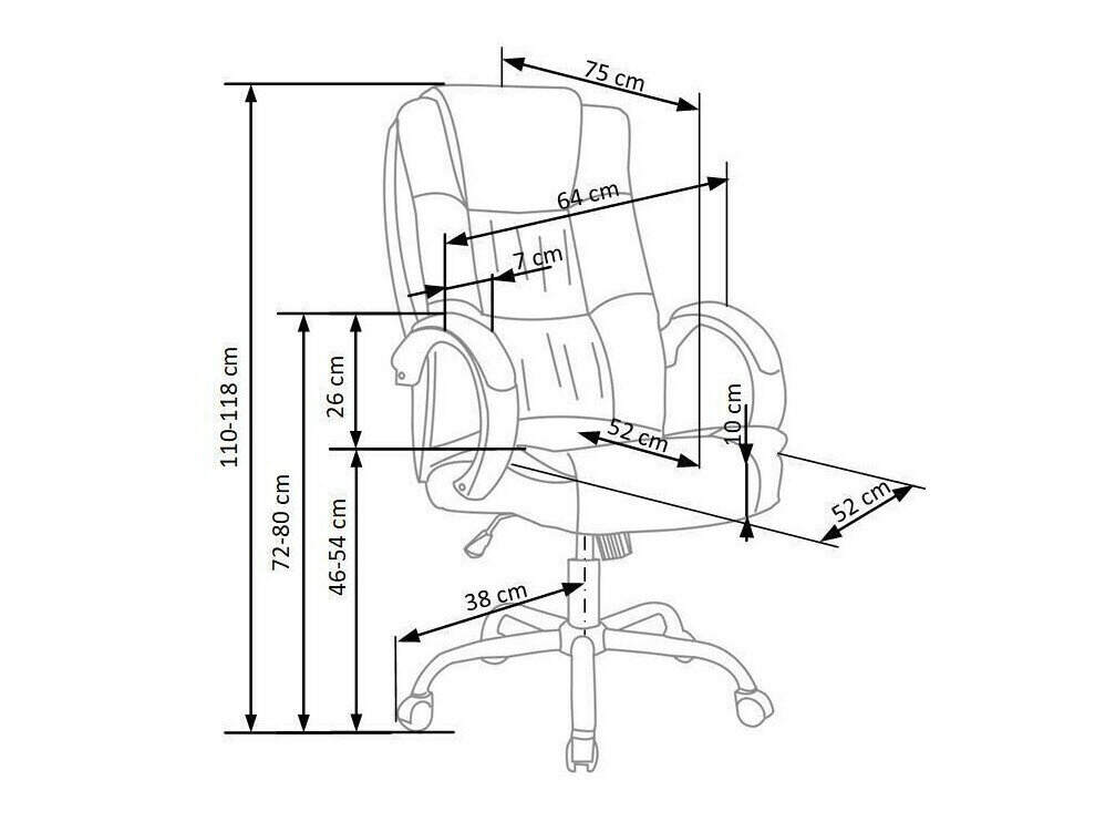 Kontorstol Houston 243 (Sort)